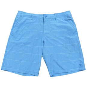 Hang Ten hybrid shorts size 38 blue stripe quick dry stretch performance shorts​